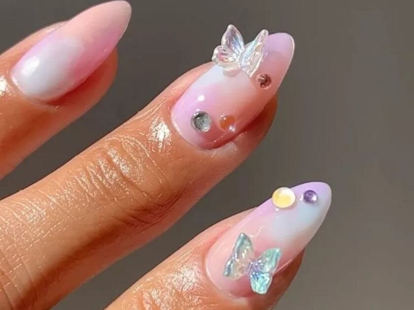 3-D Butterfly Nails