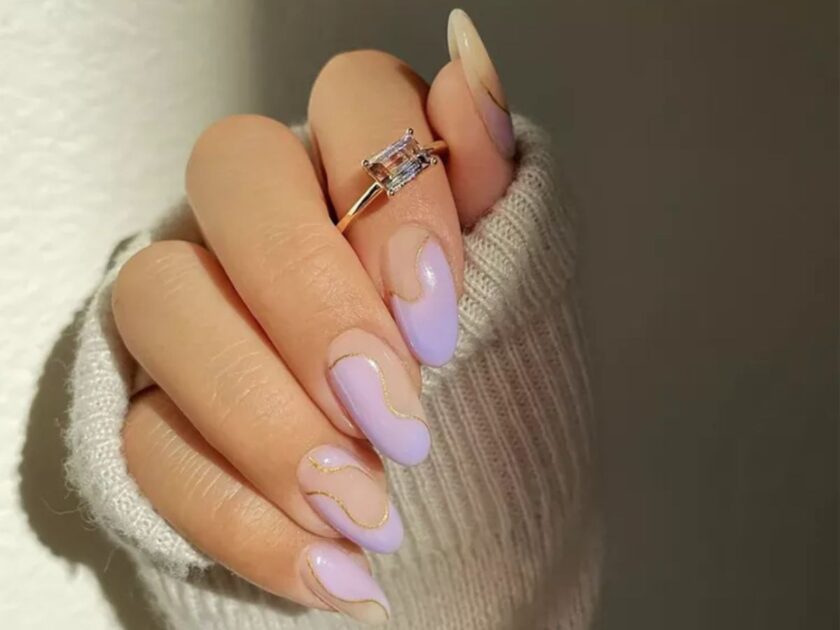 Ametrine-Inspired Nail