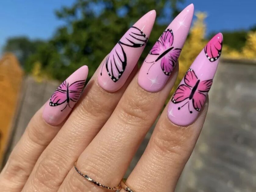 Barbie Butterfly Nails