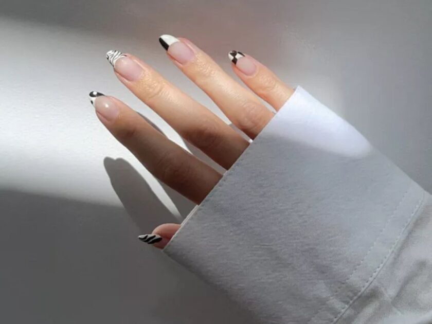 Black and White Nail Design
