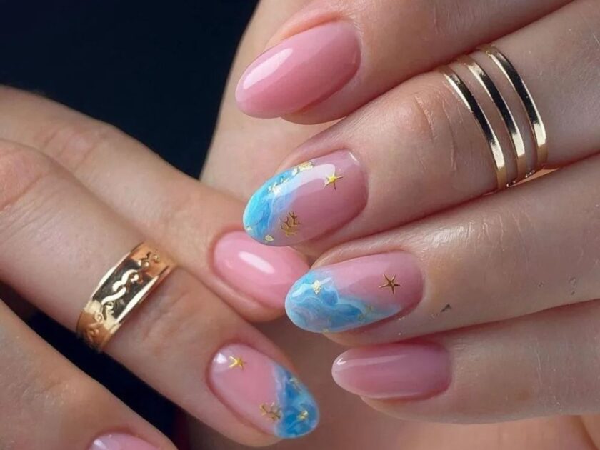 Blue Wave Nails