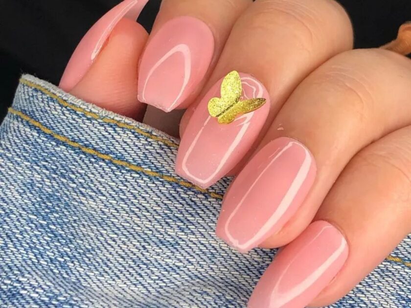 Butterfly Accent Nails