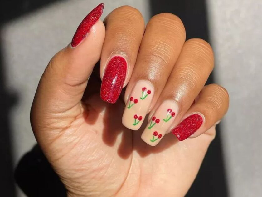 Cherry Statement Nails