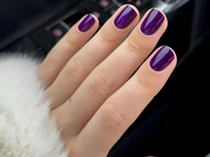 Dark Violet Nails Art