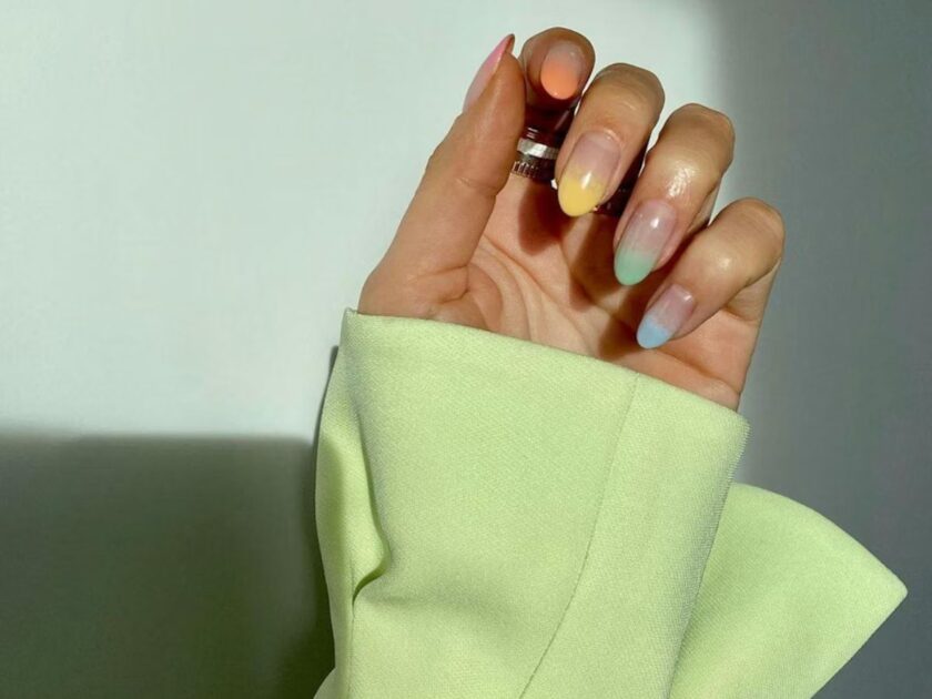 Dipped Pastel Nails Art