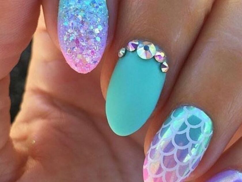 Disney Princess Vibes Mermaid Nails