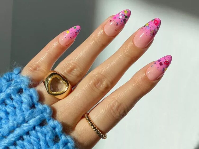 Festive Glitter Nails Art