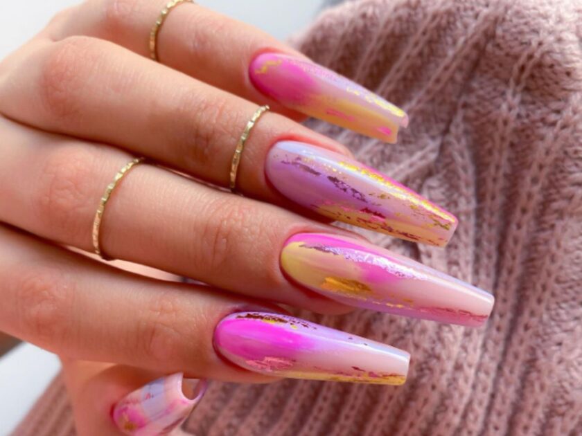 Gorgeous Ballerina Pastel Nail Art