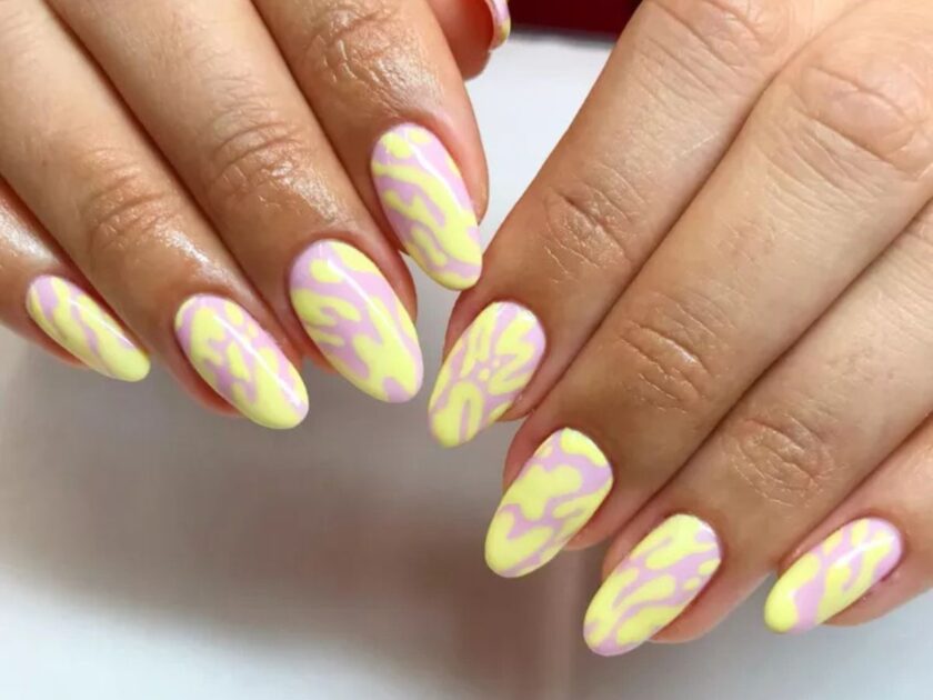 Lava Lamp Yellow Nail Designs