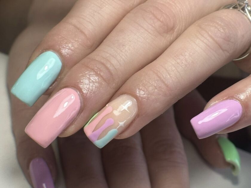 Lovely Pastel-Colored Nails Art