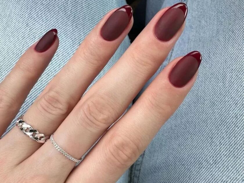 Matte French Nails