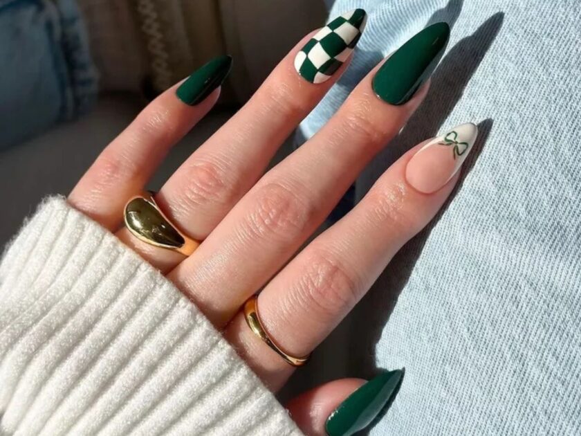 Mismatched Accent Nails