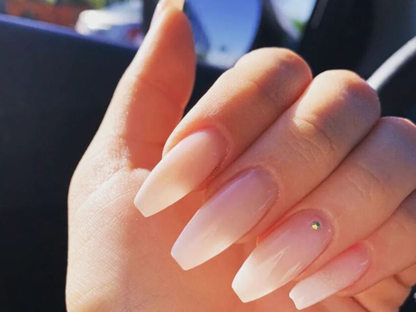 Neutral Ballerina Nails Design
