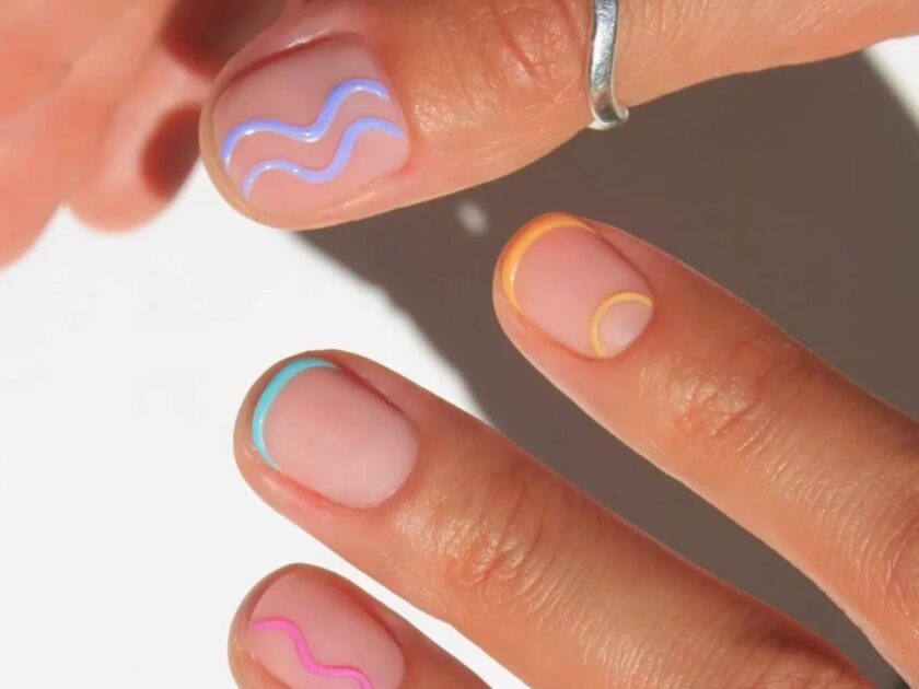 Pastel Doodles Nail Idea
