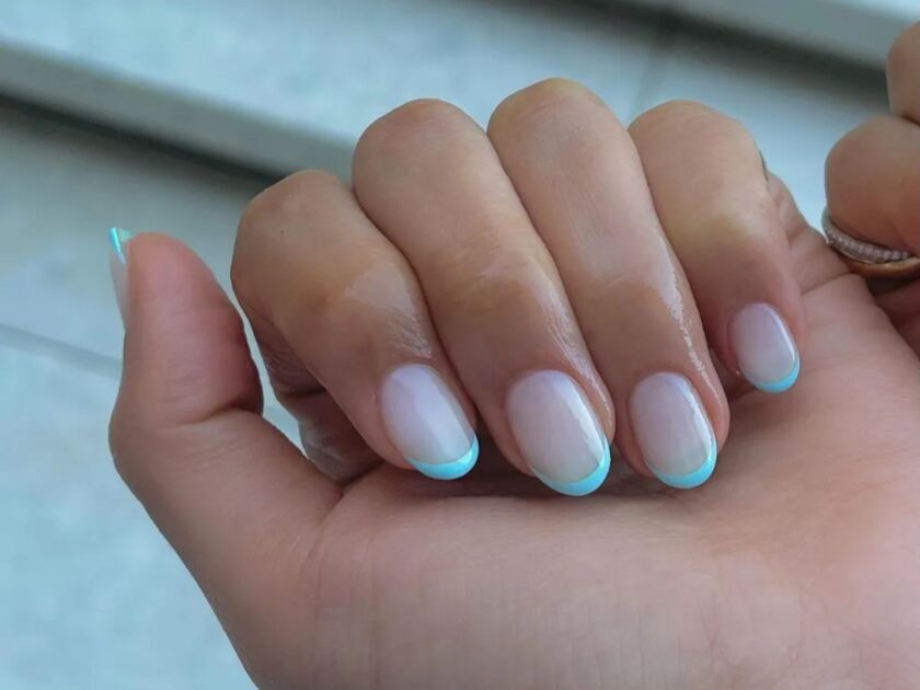 Pastel French Tips Nail Inspo