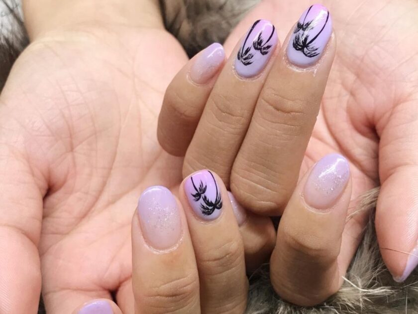Pastel Palm Nails Ideas