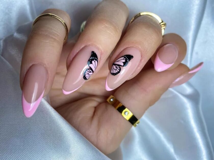 Pink French Manicure Nails
