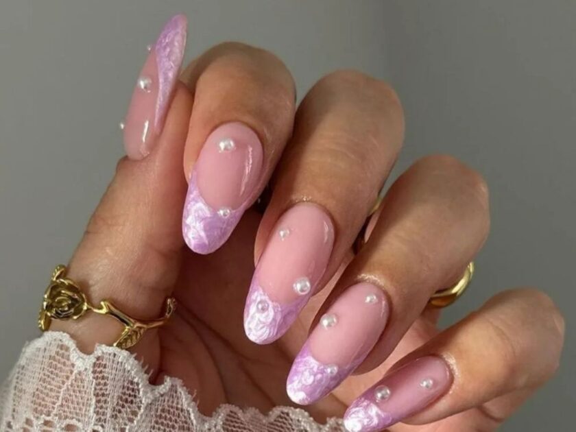 Pink Pearl Nails