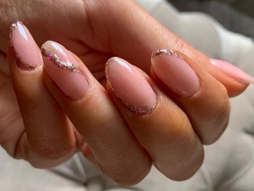 Subtle Sequin Accents Nail Design