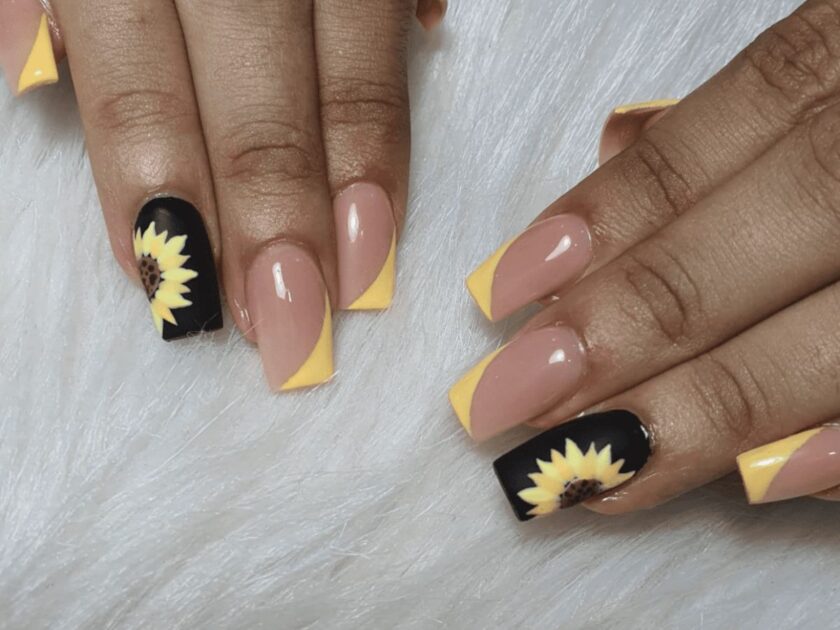 Sunflower Duck Nail Shape Ideas