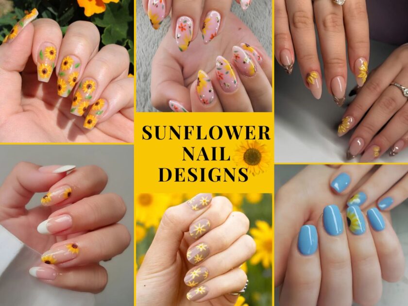 Sunflower Nail Designs