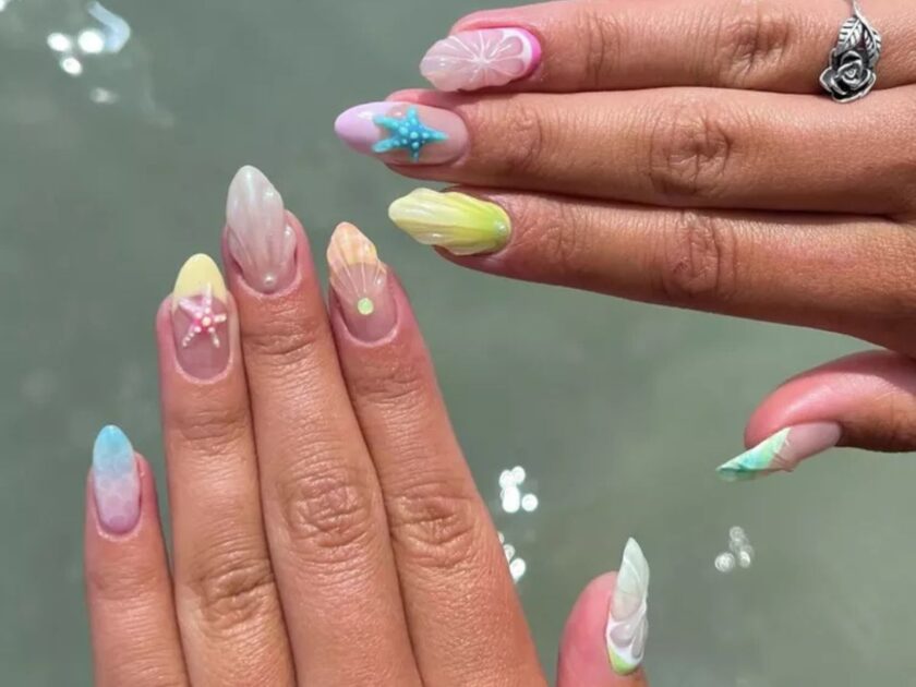 Tropical Citrus Nails