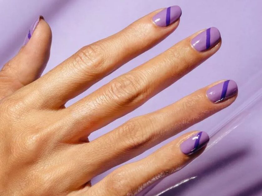 Two-Tone Purple Nail
