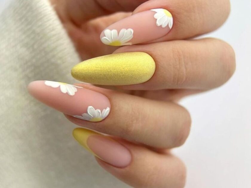 Yellow manicure for sunshine Nail Inspo