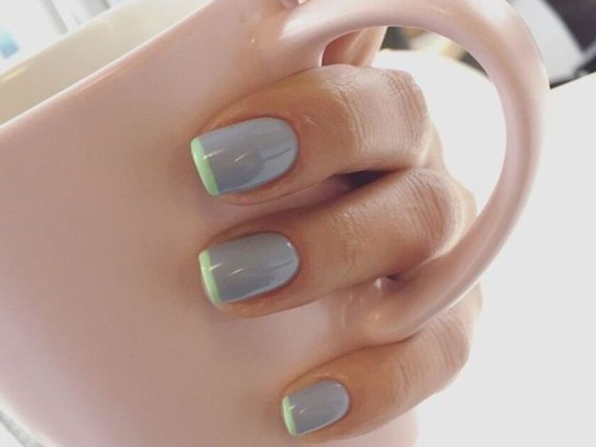 soft gray base nails ideas