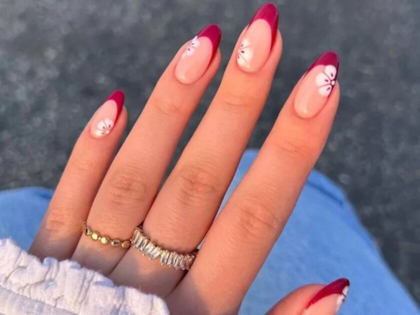 Hibiscus Crush Nails Art