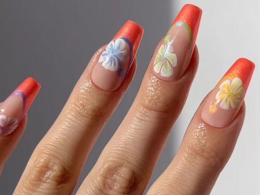 Orange You Ready for Vacay Nails