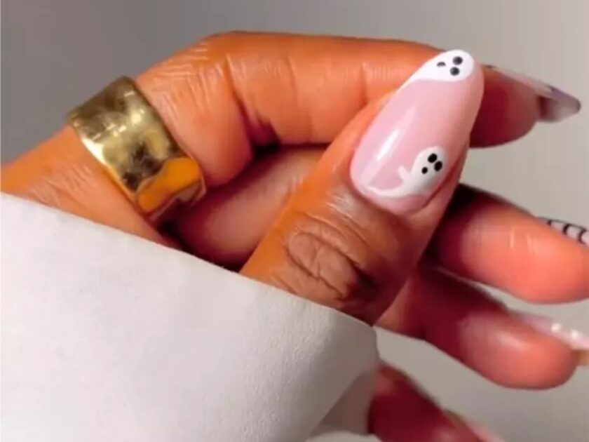 Peak-a-Boo Nails Art