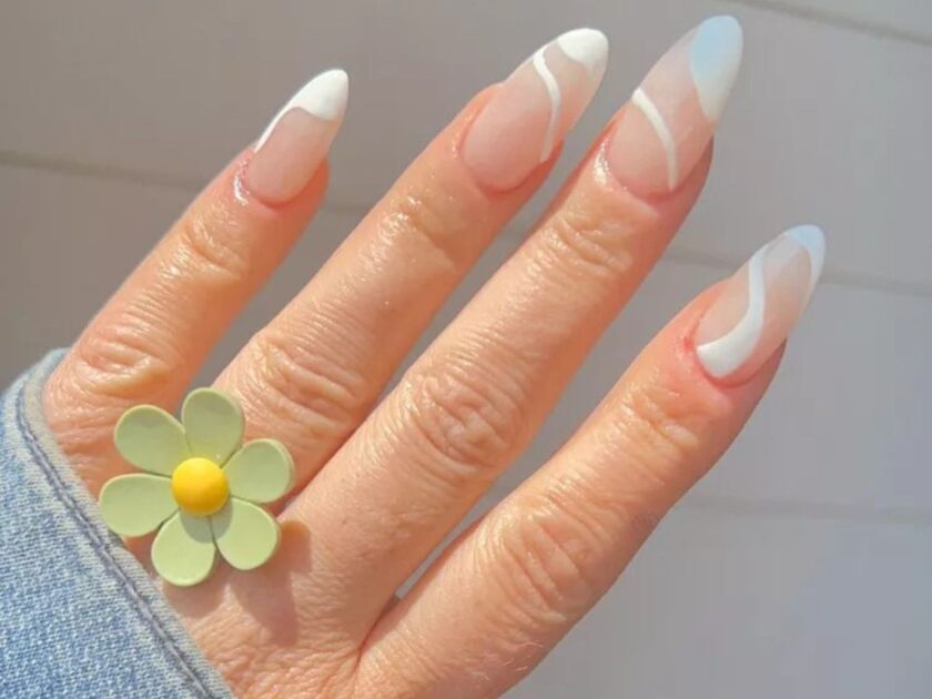 Squiggle Tips Nails Ideas