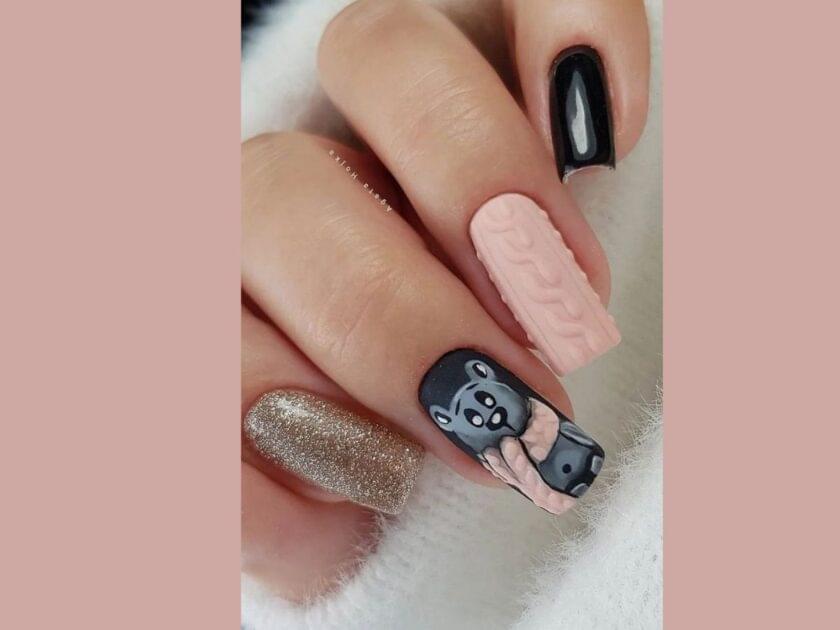Polar Bear Nail Art 